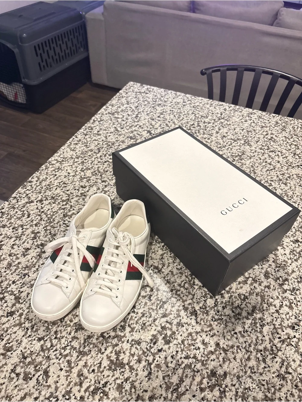 Gucci White Leather Sneakers | White | 7